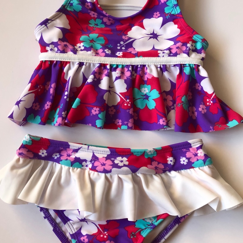 Coral Reef Surf Girl’s Swimwear 2 Pc Set 24 Months